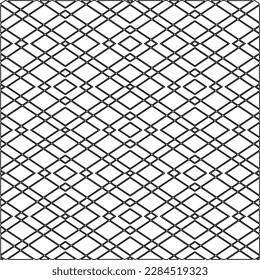 Stylish texture with figures from lines.Abstract geometric black and white pattern for web page, textures, card, poster, fabric, textile. Monochrome graphic repeating design. 