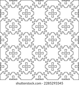 Stylish texture with figures from lines.Abstract geometric black and white pattern for web page, textures, card, poster, fabric, textile. Monochrome graphic repeating design. 