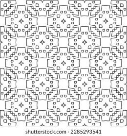 Textura elegante con figuras de líneas.Patrón geométrico en blanco y negro para páginas web, texturas, tarjetas, afiches, tela, textil. Diseño repetitivo gráfico monocromo. 