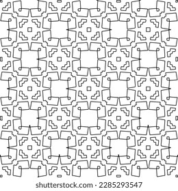 Textura elegante con figuras de líneas.Patrón geométrico en blanco y negro para páginas web, texturas, tarjetas, afiches, tela, textil. Diseño repetitivo gráfico monocromo. 