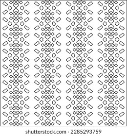Stylish texture with figures from lines.Abstract geometric black and white pattern for web page, textures, card, poster, fabric, textile. Monochrome graphic repeating design. 