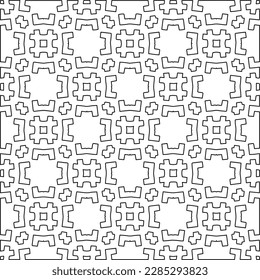 Textura elegante con figuras de líneas.Patrón geométrico en blanco y negro para páginas web, texturas, tarjetas, afiches, tela, textil. Diseño repetitivo gráfico monocromo. 