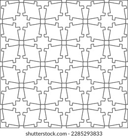 Stylish texture with figures from lines.Abstract geometric black and white pattern for web page, textures, card, poster, fabric, textile. Monochrome graphic repeating design. 