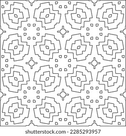 Stylish texture with figures from lines.Abstract geometric black and white pattern for web page, textures, card, poster, fabric, textile. Monochrome graphic repeating design. 