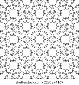 Stylish texture with figures from lines.Abstract geometric black and white pattern for web page, textures, card, poster, fabric, textile. Monochrome graphic repeating design. 