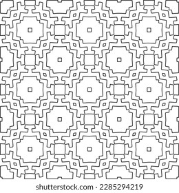 Textura elegante con figuras de líneas.Patrón geométrico en blanco y negro para páginas web, texturas, tarjetas, afiches, tela, textil. Diseño repetitivo gráfico monocromo. 