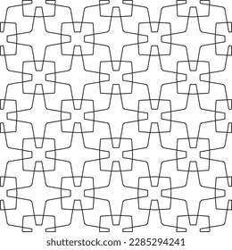 Stylish texture with figures from lines.Abstract geometric black and white pattern for web page, textures, card, poster, fabric, textile. Monochrome graphic repeating design. 