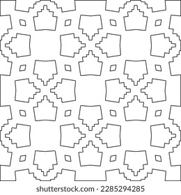 Stylish texture with figures from lines.Abstract geometric black and white pattern for web page, textures, card, poster, fabric, textile. Monochrome graphic repeating design. 