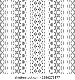 Stylish texture with figures from lines.Abstract geometric black and white pattern for web page, textures, card, poster, fabric, textile. Monochrome graphic repeating design. 