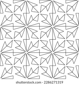 Stylish texture with figures from lines.Abstract geometric black and white pattern for web page, textures, card, poster, fabric, textile. Monochrome graphic repeating design. 