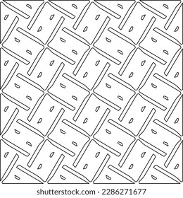 Stylish texture with figures from lines.Abstract geometric black and white pattern for web page, textures, card, poster, fabric, textile. Monochrome graphic repeating design. 