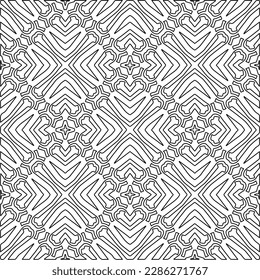 Textura elegante con figuras de líneas.Patrón geométrico en blanco y negro para páginas web, texturas, tarjetas, afiches, tela, textil. Diseño repetitivo gráfico monocromo. 
