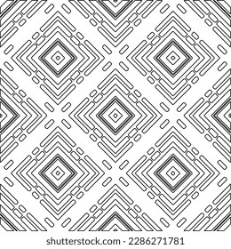 Textura elegante con figuras de líneas.Patrón geométrico en blanco y negro para páginas web, texturas, tarjetas, afiches, tela, textil. Diseño repetitivo gráfico monocromo. 