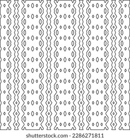Stylish texture with figures from lines.Abstract geometric black and white pattern for web page, textures, card, poster, fabric, textile. Monochrome graphic repeating design. 