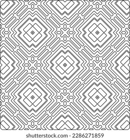 Textura elegante con figuras de líneas.Patrón geométrico en blanco y negro para páginas web, texturas, tarjetas, afiches, tela, textil. Diseño repetitivo gráfico monocromo. 