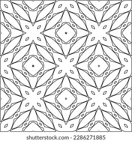 Stylish texture with figures from lines.Abstract geometric black and white pattern for web page, textures, card, poster, fabric, textile. Monochrome graphic repeating design. 