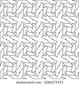 Stylish texture with figures from lines.Abstract geometric black and white pattern for web page, textures, card, poster, fabric, textile. Monochrome graphic repeating design. 