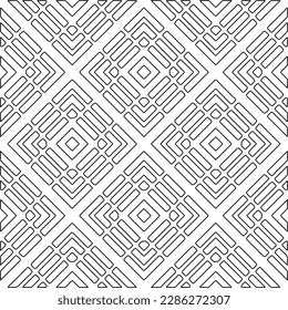Textura elegante con figuras de líneas.Patrón geométrico en blanco y negro para páginas web, texturas, tarjetas, afiches, tela, textil. Diseño repetitivo gráfico monocromo. 