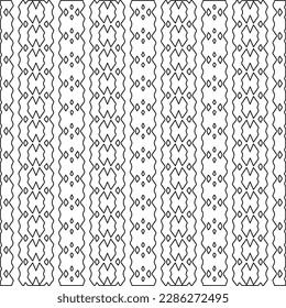 Stilvolle Textur mit Figuren aus Linien.Abstraktes geometrisches Schwarz-Weiß Muster für Webseiten, Texturen, Karten, Poster, Stoff, Textilien. Monochrome grafische Wiederholungsdesign. 