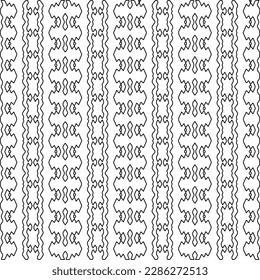 Stilvolle Textur mit Figuren aus Linien.Abstraktes geometrisches Schwarz-Weiß Muster für Webseiten, Texturen, Karten, Poster, Stoff, Textilien. Monochrome grafische Wiederholungsdesign. 