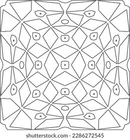 Stylish texture with figures from lines.Abstract geometric black and white pattern for web page, textures, card, poster, fabric, textile. Monochrome graphic repeating design. 