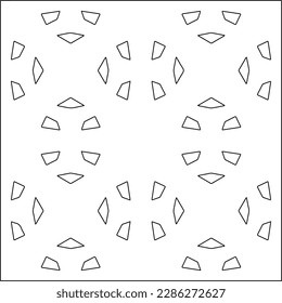 Stylish texture with figures from lines.Abstract geometric black and white pattern for web page, textures, card, poster, fabric, textile. Monochrome graphic repeating design. 