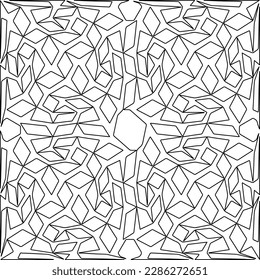 Stylish texture with figures from lines.Abstract geometric black and white pattern for web page, textures, card, poster, fabric, textile. Monochrome graphic repeating design. 