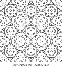 Stilvolle Textur mit Figuren aus Linien.Abstraktes geometrisches Schwarz-Weiß Muster für Webseiten, Texturen, Karten, Poster, Stoff, Textilien. Monochrome grafische Wiederholungsdesign. 