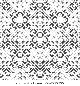 Stilvolle Textur mit Figuren aus Linien.Abstraktes geometrisches Schwarz-Weiß Muster für Webseiten, Texturen, Karten, Poster, Stoff, Textilien. Monochrome grafische Wiederholungsdesign. 