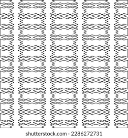 Textura elegante con figuras de líneas.Patrón geométrico en blanco y negro para páginas web, texturas, tarjetas, afiches, tela, textil. Diseño repetitivo gráfico monocromo. 