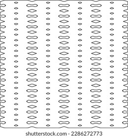 Stylish texture with figures from lines.Abstract geometric black and white pattern for web page, textures, card, poster, fabric, textile. Monochrome graphic repeating design. 