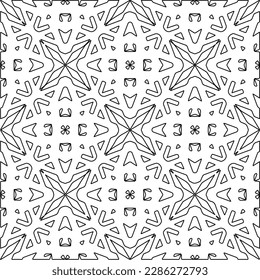 Textura elegante con figuras de líneas.Patrón geométrico en blanco y negro para páginas web, texturas, tarjetas, afiches, tela, textil. Diseño repetitivo gráfico monocromo. 
