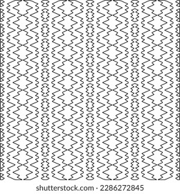 Stylish texture with figures from lines.Abstract geometric black and white pattern for web page, textures, card, poster, fabric, textile. Monochrome graphic repeating design. 