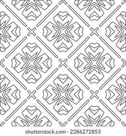 Textura elegante con figuras de líneas.Patrón geométrico en blanco y negro para páginas web, texturas, tarjetas, afiches, tela, textil. Diseño repetitivo gráfico monocromo. 