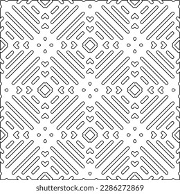 Textura elegante con figuras de líneas.Patrón geométrico en blanco y negro para páginas web, texturas, tarjetas, afiches, tela, textil. Diseño repetitivo gráfico monocromo. 