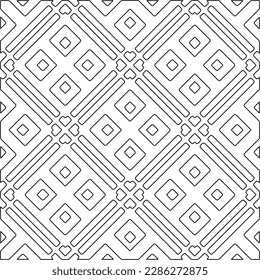 Stilvolle Textur mit Figuren aus Linien.Abstraktes geometrisches Schwarz-Weiß Muster für Webseiten, Texturen, Karten, Poster, Stoff, Textilien. Monochrome grafische Wiederholungsdesign. 