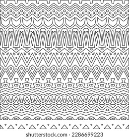 Textura elegante con figuras de líneas.Patrón geométrico en blanco y negro para páginas web, texturas, tarjetas, afiches, tela, textil. Diseño repetitivo gráfico monocromo. 