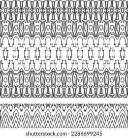 Stilvolle Textur mit Figuren aus Linien.Abstraktes geometrisches Schwarz-Weiß Muster für Webseiten, Texturen, Karten, Poster, Stoff, Textilien. Monochrome grafische Wiederholungsdesign. 