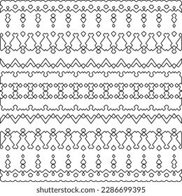 Stylish texture with figures from lines.Abstract geometric black and white pattern for web page, textures, card, poster, fabric, textile. Monochrome graphic repeating design. 