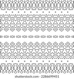 Stylish texture with figures from lines.Abstract geometric black and white pattern for web page, textures, card, poster, fabric, textile. Monochrome graphic repeating design. 