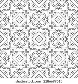 Stilvolle Textur mit Figuren aus Linien.Abstraktes geometrisches Schwarz-Weiß Muster für Webseiten, Texturen, Karten, Poster, Stoff, Textilien. Monochrome grafische Wiederholungsdesign. 