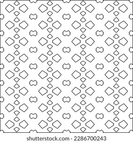 Stylish texture with figures from lines.Abstract geometric black and white pattern for web page, textures, card, poster, fabric, textile. Monochrome graphic repeating design. 