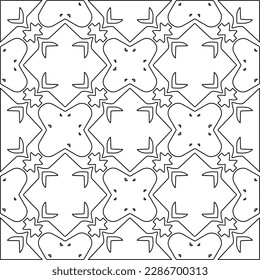 Stylish texture with figures from lines.Abstract geometric black and white pattern for web page, textures, card, poster, fabric, textile. Monochrome graphic repeating design. 