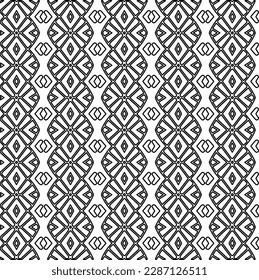 Stylish texture with figures from lines.Abstract geometric black and white pattern for web page, textures, card, poster, fabric, textile. Monochrome graphic repeating design. 