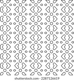 Stylish texture with figures from lines.Abstract geometric black and white pattern for web page, textures, card, poster, fabric, textile. Monochrome graphic repeating design. 