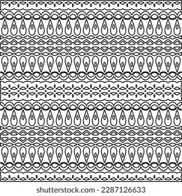 Stylish texture with figures from lines.Abstract geometric black and white pattern for web page, textures, card, poster, fabric, textile. Monochrome graphic repeating design. 