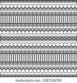 Stylish texture with figures from lines.Abstract geometric black and white pattern for web page, textures, card, poster, fabric, textile. Monochrome graphic repeating design. 