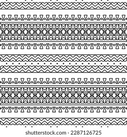 Stylish texture with figures from lines.Abstract geometric black and white pattern for web page, textures, card, poster, fabric, textile. Monochrome graphic repeating design. 