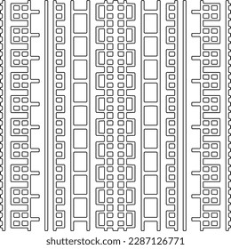 Stylish texture with figures from lines.Abstract geometric black and white pattern for web page, textures, card, poster, fabric, textile. Monochrome graphic repeating design. 