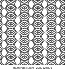 Stilvolle Textur mit Figuren aus Linien.Abstraktes geometrisches Schwarz-Weiß Muster für Webseiten, Texturen, Karten, Poster, Stoff, Textilien. Monochrome grafische Wiederholungsdesign. 